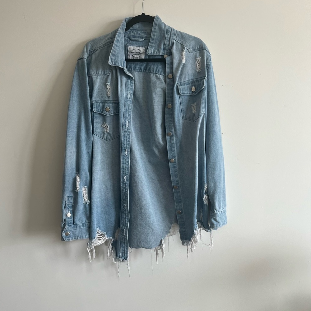 Distressed Jean Jacket Dress